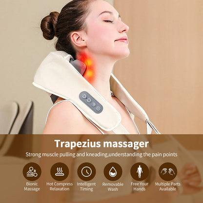 Electric shawl U-shaped pillow massager